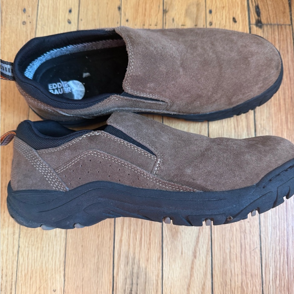 Eddie Bauer Brown Suede Slip-On Loafers